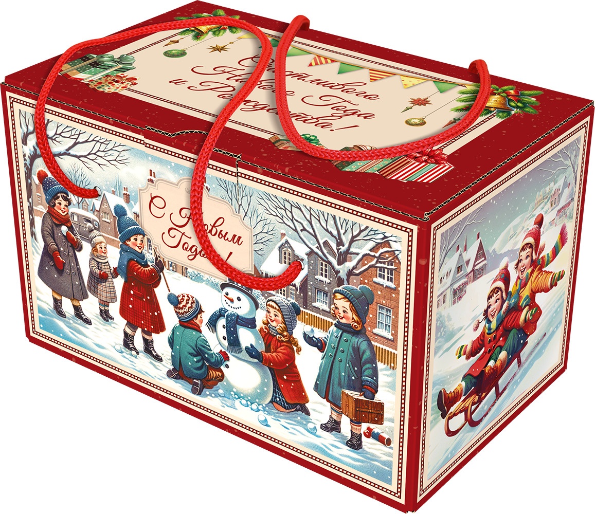 Посылка Счастливые деньки с верёвочными ручками