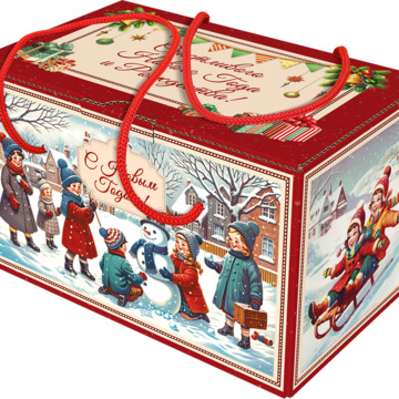 Посылка Счастливые деньки с верёвочными ручками