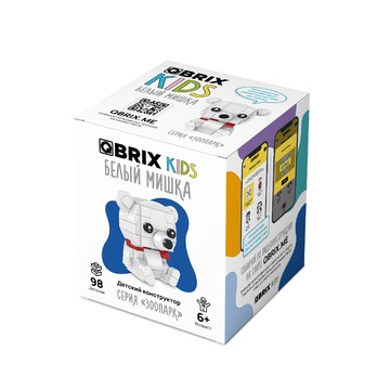 Конструктор QBRIX KIDS Белый мишка