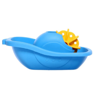 Мягкий катерок с вертушкой голубой