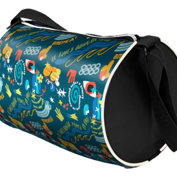 Сумка спортивная мотивация синяя