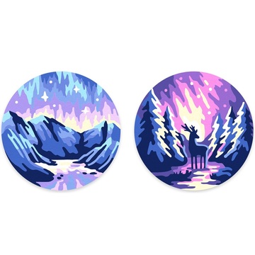 Набор для раскрашивания по номерам (на магните)   Сияние Севера