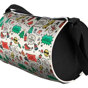 Сумка спортивная мотивация белая