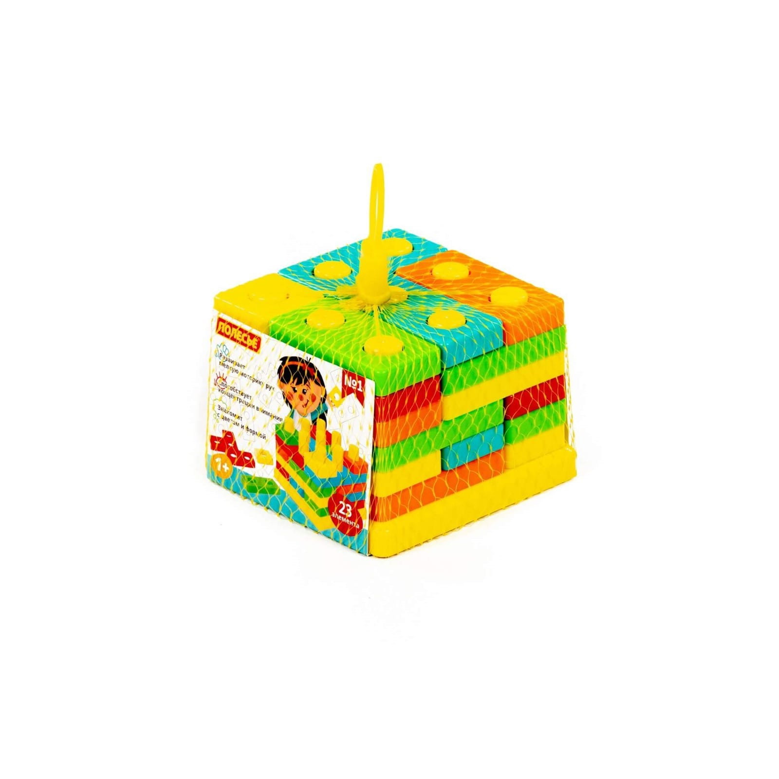 Игрушка развивающая "3D пазл" №1 (23 элемента) (в сеточке)