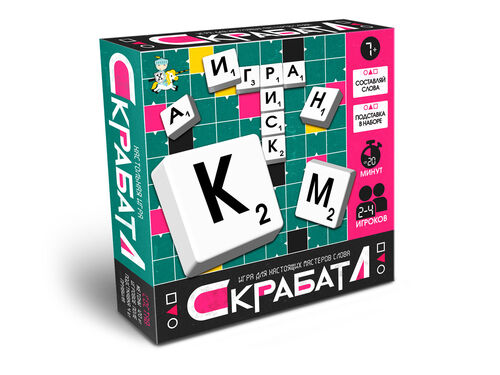 Игра настольная «Скрабатл» (5х21х21 см)